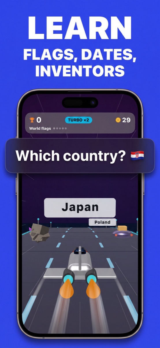Country flag recognition in space